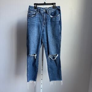 Good American sz 10/30‎ blue denim distressed jeans